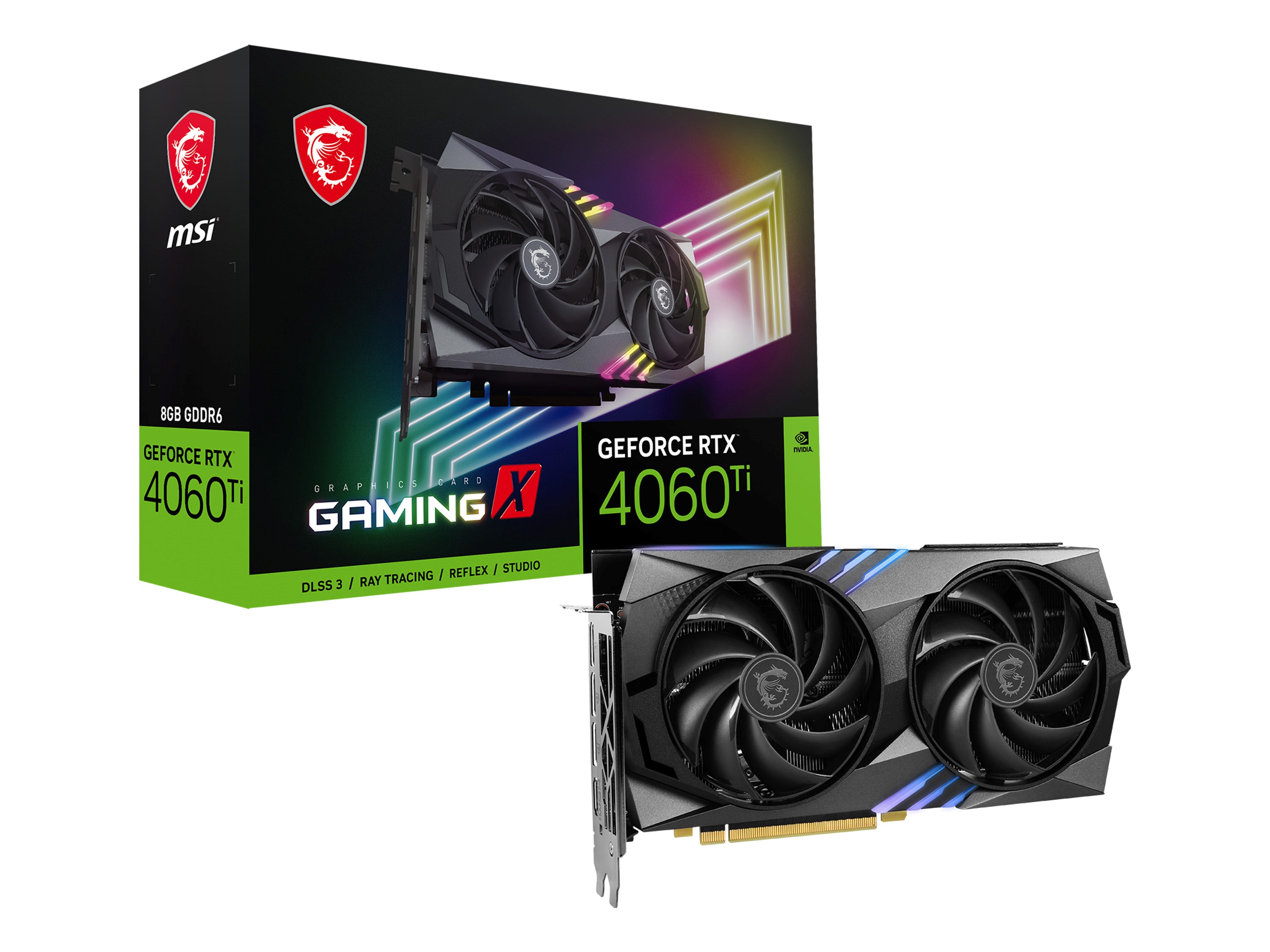 MSI VGA GEFORCE RTX 4060 TI GAMING X 8G RTX4060 TI 8GB GDDR6 192B DX12 PCIE 4.0 X16 (3XDP 1XHDMI)